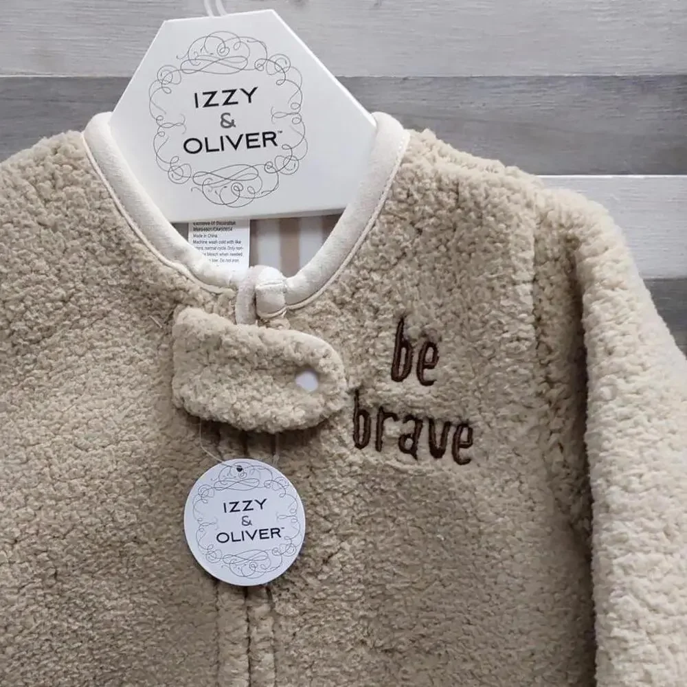 Be Brave Lion Cozy Bag Onesie | Izzy & Oliver | 0-12 Months